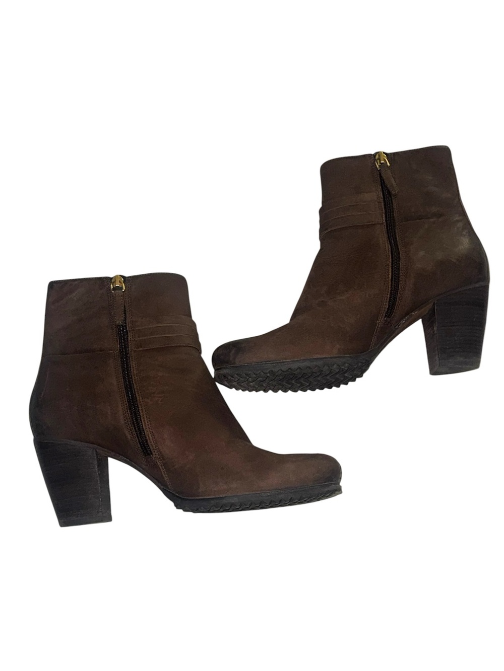 ECCO Women’s Leather Brown Fur-Lined Ankle Boots Size 41 - Picture 4 of 8